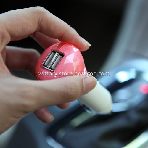 Candy-Colour Series Pink Car Charger